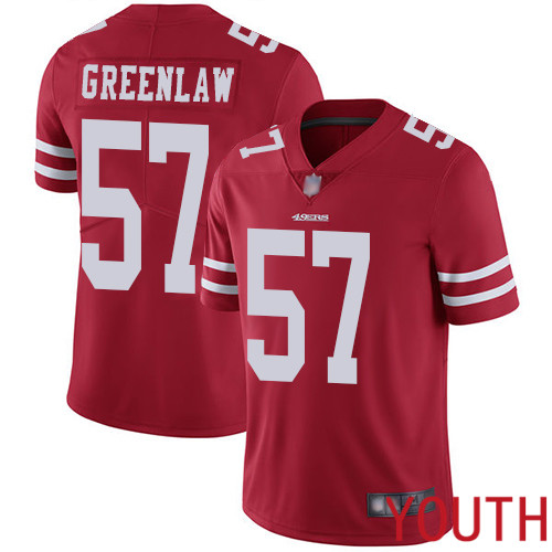 San Francisco 49ers Limited Red Youth Dre Greenlaw Home NFL Jersey #57 Vapor Untouchable